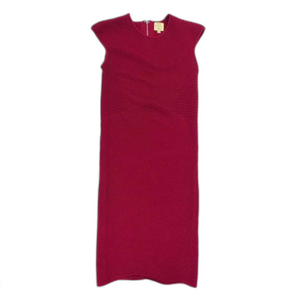 NEW Ronny Kobo Kikimora Bodycon Ribbed Knit Bandage Dress Minimal Clean Girl Y2k